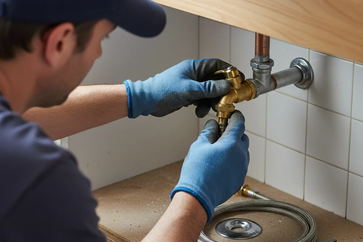 Shutoff valve and fitting work during Emergency Plumbing in Manor